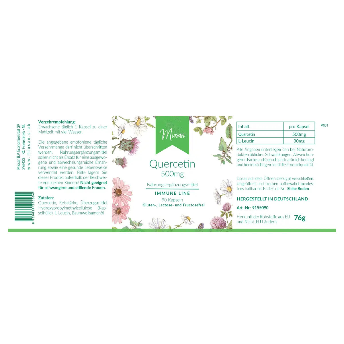 Quercetin 500mg | Miosan