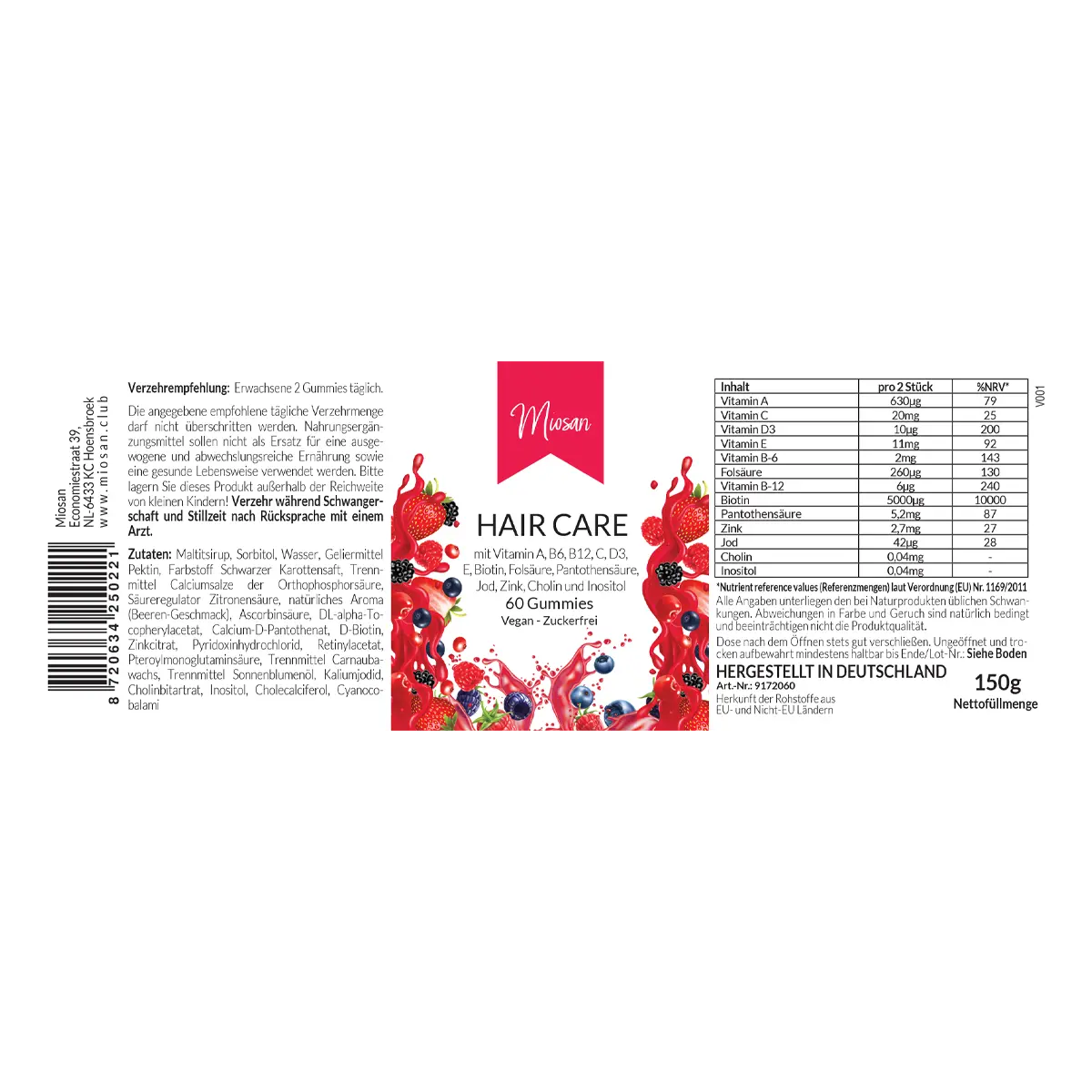 Hair Care- 60 Gummies | Miosan
