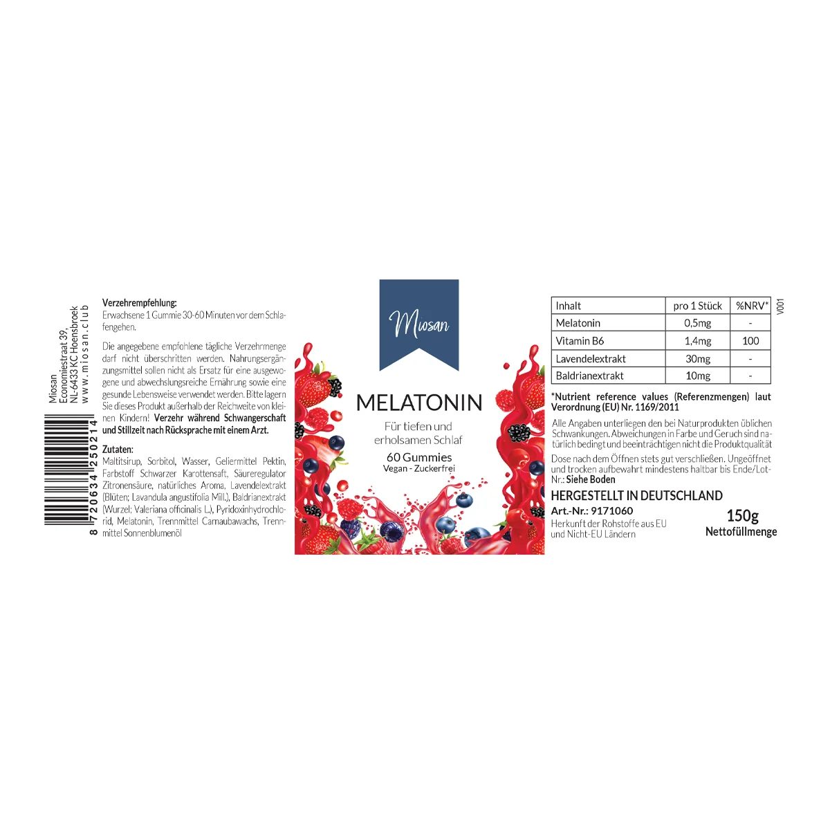 Melatonin 60 Gummies | Miosan